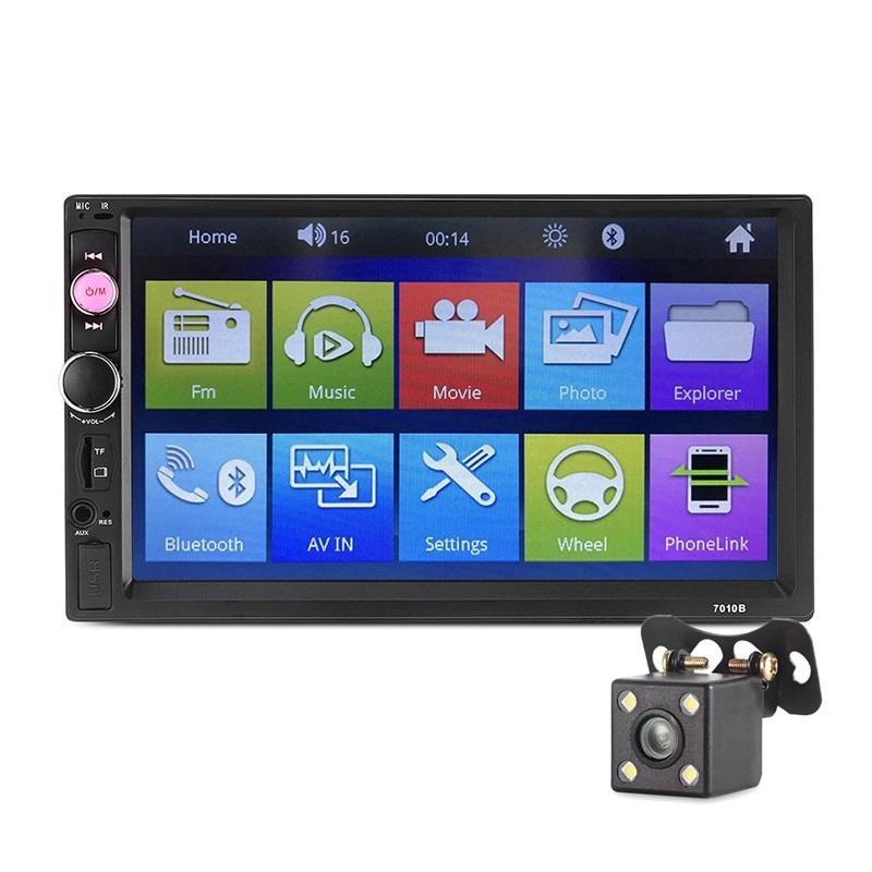 Thiết bị phát MP5 với màn hình cảm ứng 7010B 2 7 '' Inch HD 2 DIN Bluetooth hỗ trợ FM / USB / TF / và camera HD