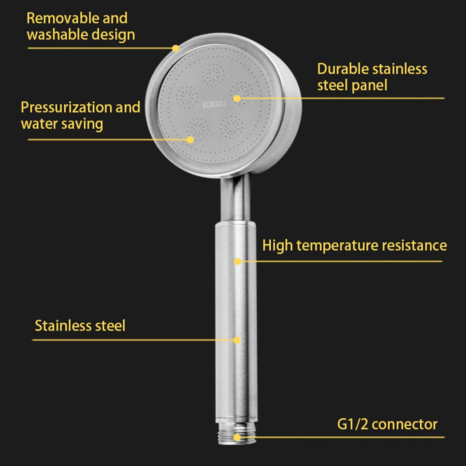 High Pressure Shower Heads Bathroom Water Saving Handheld Spray Bath