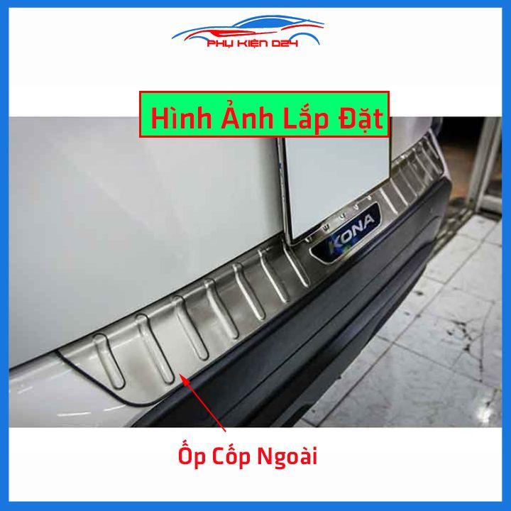 Ốp chống trầy cốp Kona 2018-2019-2020-20221-2022 inox sáng bóng bảo vệ xe chống va đập