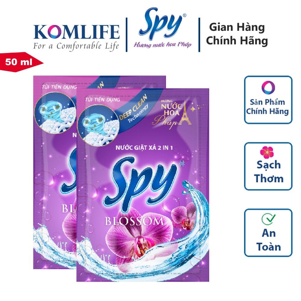 Combo 3 gói nước giặt xả SPY Deep Clean 50 ml sạch sâu thơm lâu, làm mềm vải