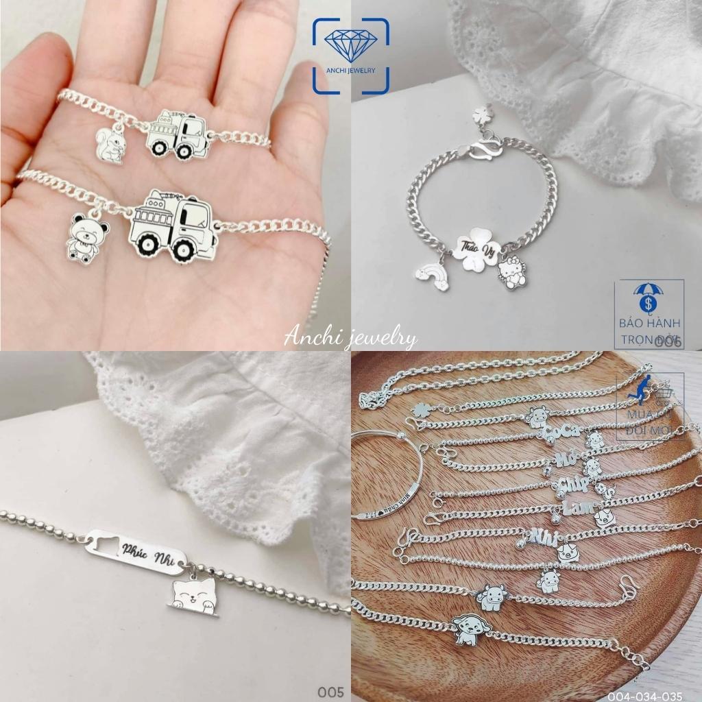 Charm bạc mix vòng/ lắc tay chân cho bé, charm 12 con giáp nhân vật hoạt hình ngộ nghình bạc ta nguyên chất.