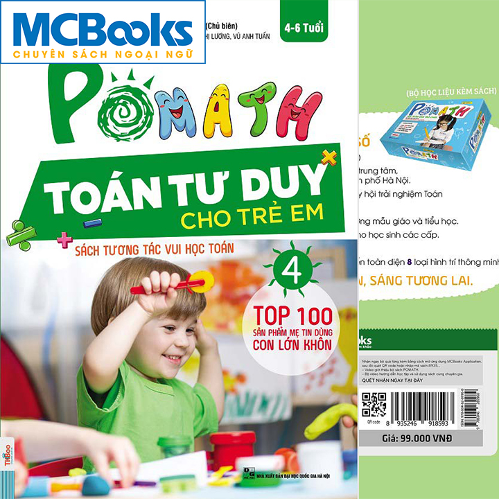 POMath-Toán tư duy cho trẻ em tập 4-Sách học toán tư duy toán- Toán tư duy cho trẻ em từ 4 – 6 tuổi-Mcbooks