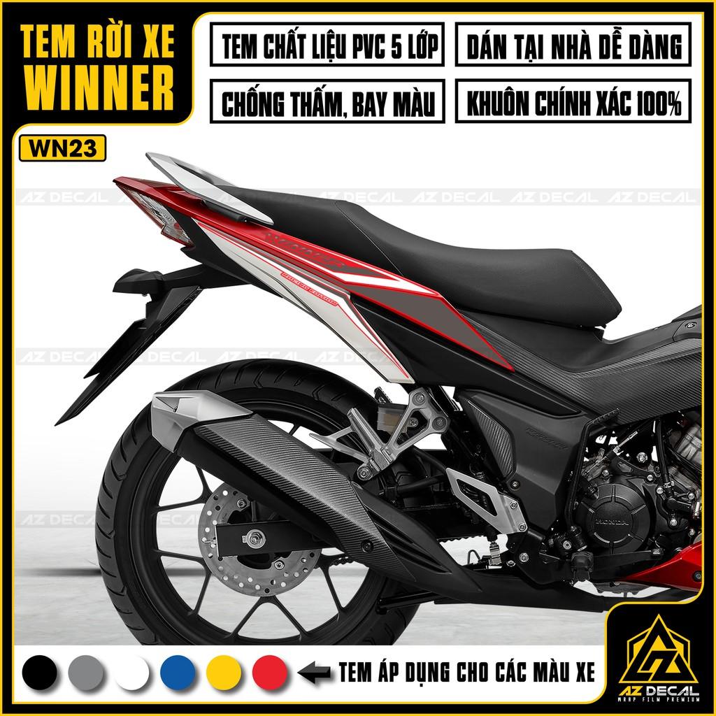 Tem Rời Dán Xe Winner V1 / 150 Mẫu Toll | WN23 | Decal Chế Xe Máy Chất Liệu PVC Cao Cấp - Xanh Lá Đen