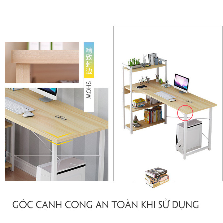 Bàn làm việc liền kệ sách TOP210 ( màu ngẫu nhiên)