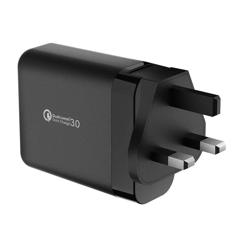 Sạc JCPAL 3 cổng Travel Multiport với Quick Charge 3.0 - Black - Hàng chính hãng