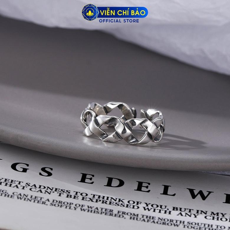 Nhẫn bạc nữ xích đan chất liệu bạc 925 thời trang phụ kiện trang sức nữ thương hiệu Viễn Chí Bảo N000720