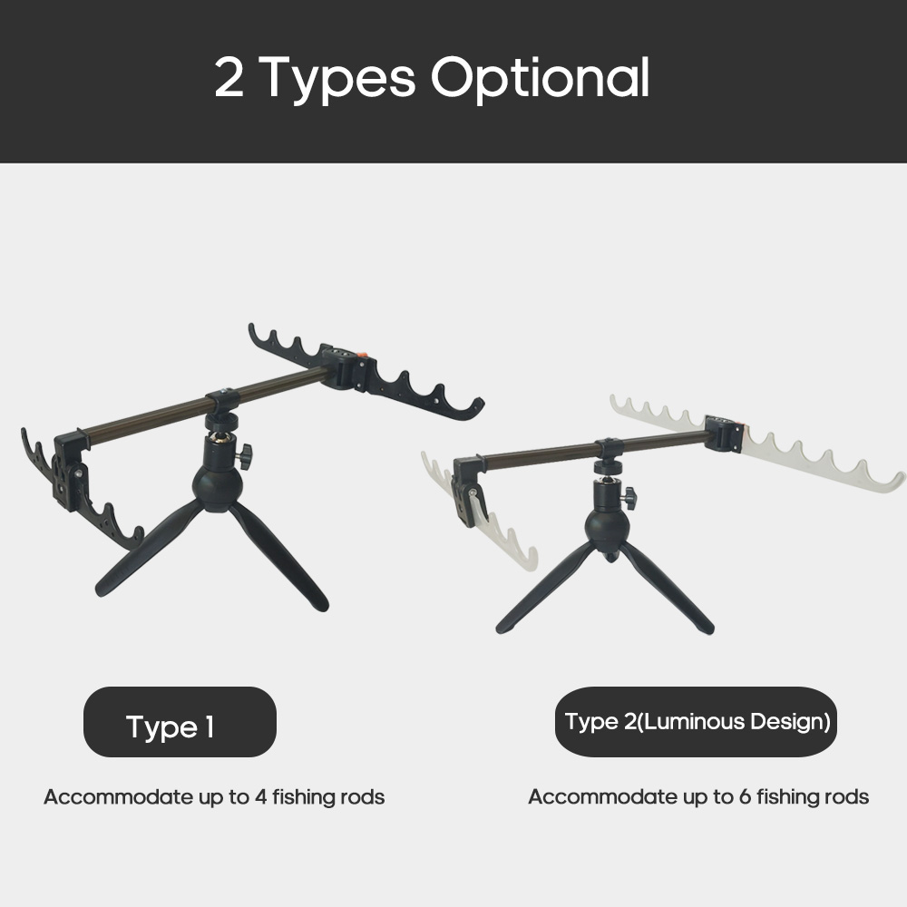 Chân đế/ giá đỡ cần câu cá bằng hợp kim nhôm, có phát sáng