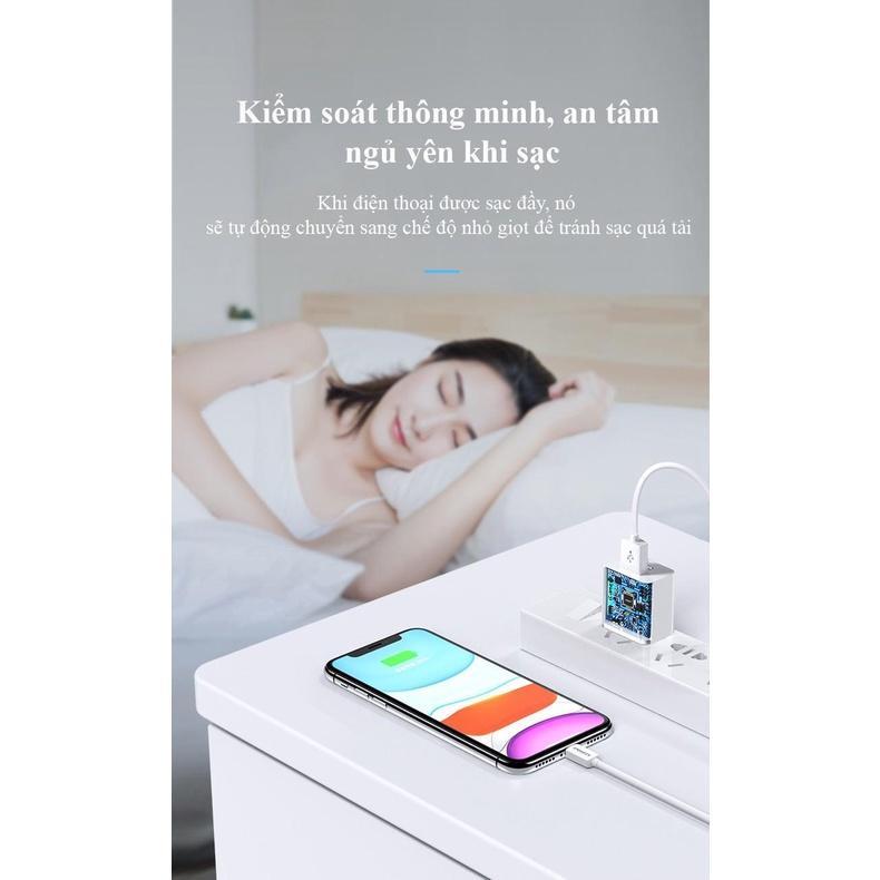 Cóc sạc PISEN DUAL USB Charger 2.1A - 2 cổng sạc - Hàng chính hãng