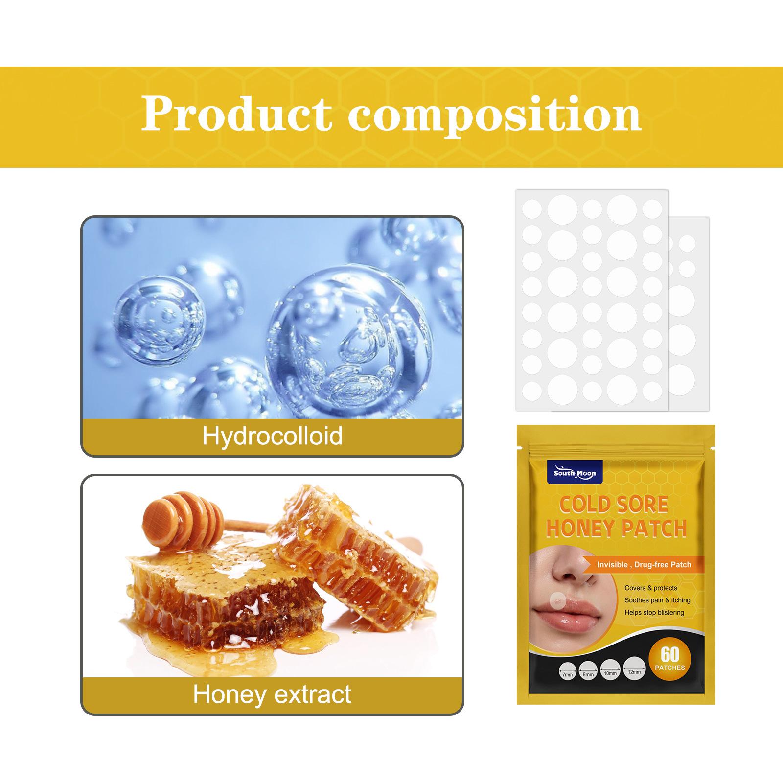 South Moon 60 patches Cold Sore Honey Patch Blister Treatment Conceals Protects Soothes & Hides Cold Sores