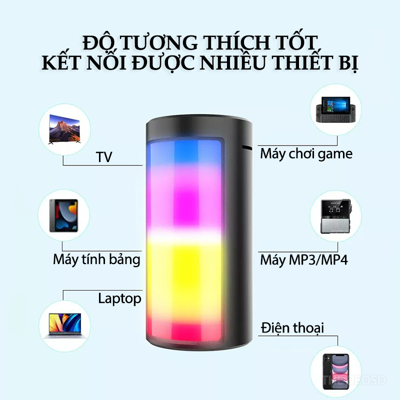 Loa Bluetooth, Loa Không Dây The Deosd Chống Nước, Máy Tính, Điện Thoại, Máy Tính Bảng - BSC-VD1 Vuông Dài 1 - Hàng Chính Hãng