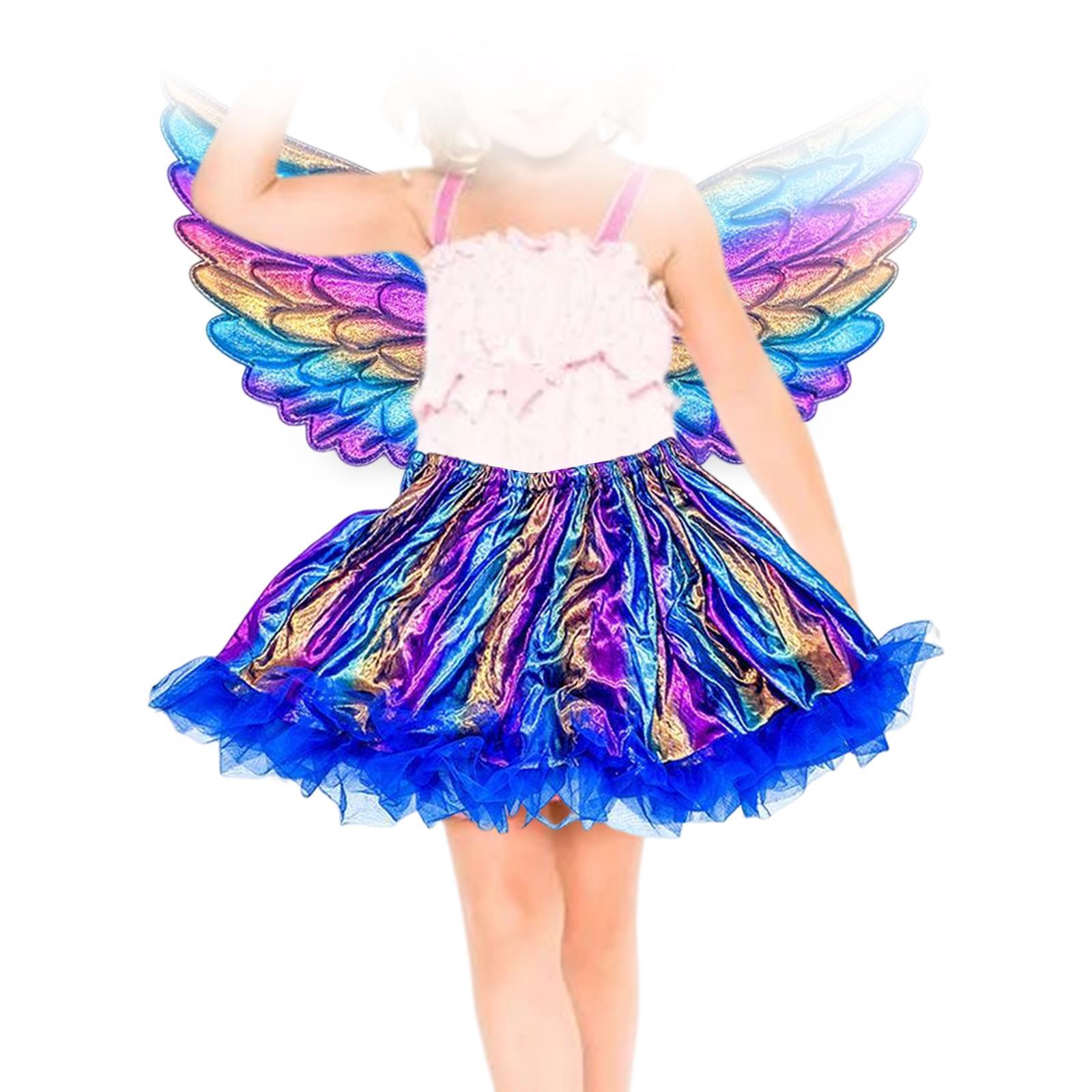 Girls Butterfly Wing Costume Dress up Fairy Tutus Apparel for Halloween Party