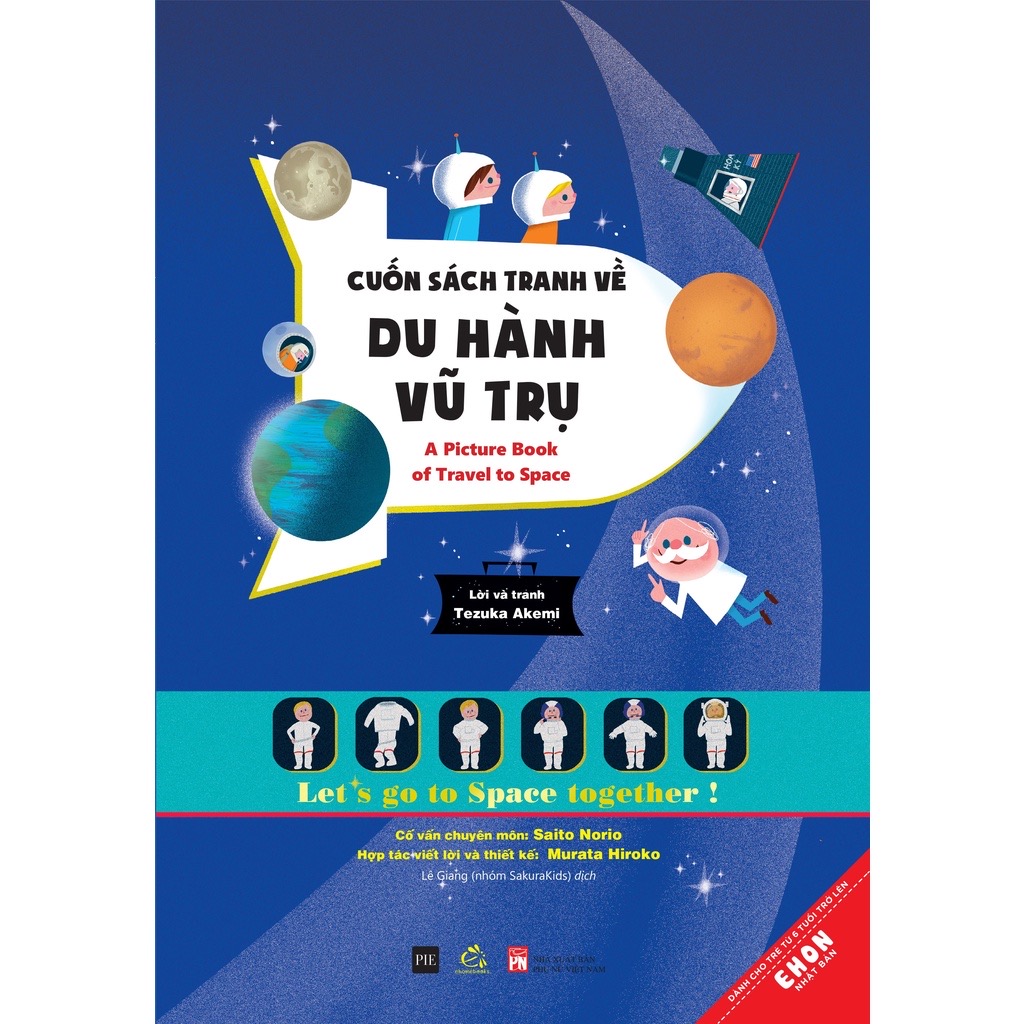 Sách Ehon Nhật Bản - Cuốn sách tranh về Du hành vũ trụ - Ehomebooks