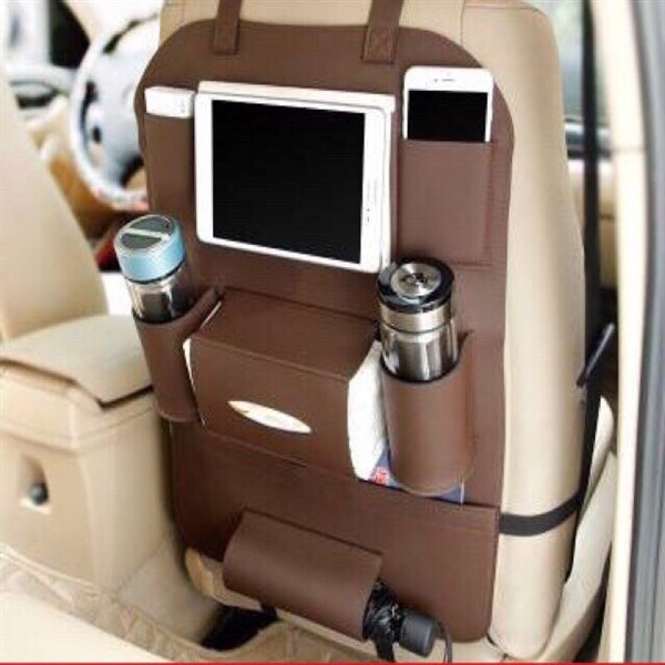 Túi đựng đồ 8 ngăn treo sau ghế ô tô da PU sang trọng Z915