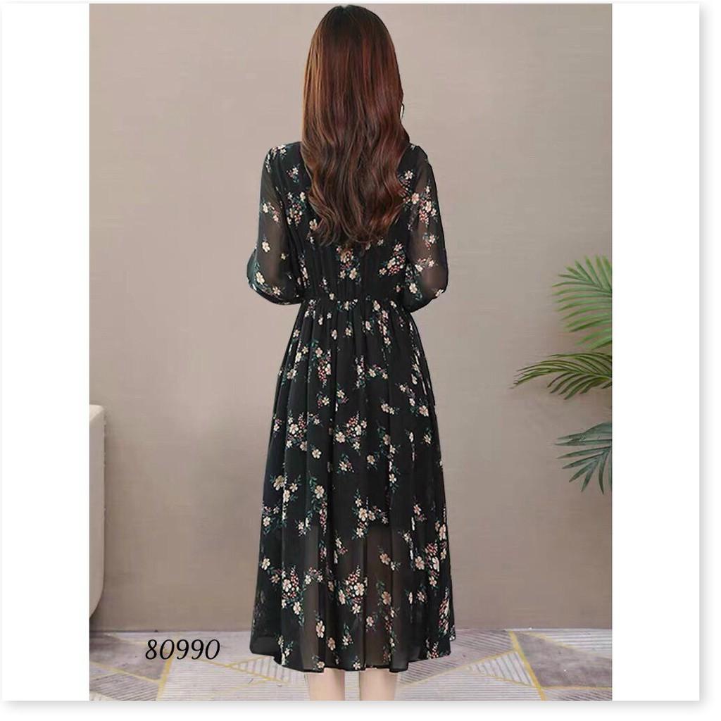 ĐẦM VOAN LỤA HOA DỰ TIỆC DÀNH CHO CÁC QUÝ CÔ THỜI TRANG MỚI KINGSHOP79