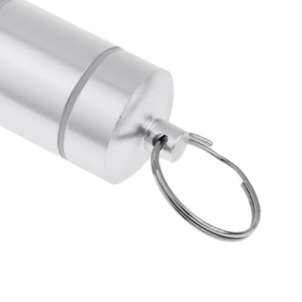 Waterproof Aluminum Pill Box Drug Keychain Container