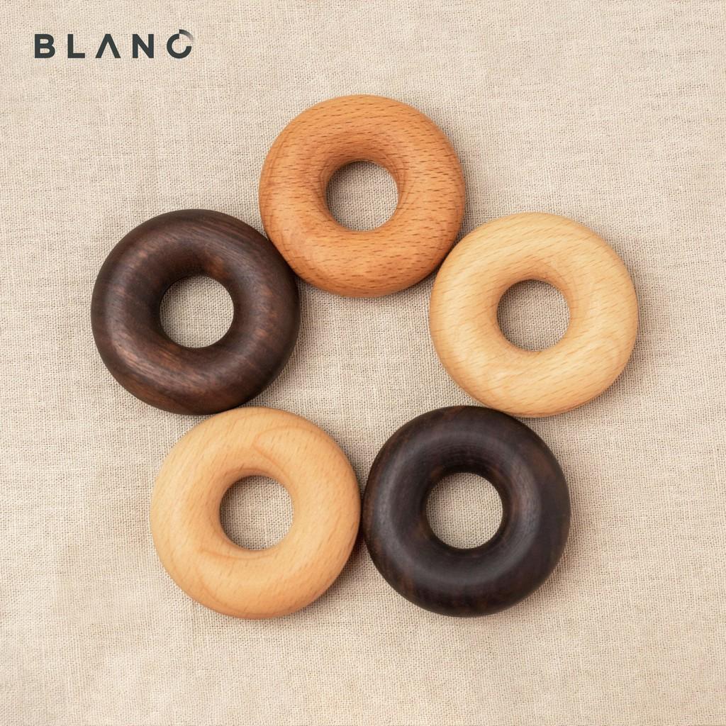 Kẹp Miệng Túi Hình Bánh Donut BLANC' Bằng Gỗ Màu Đen Phong Cách Nhật Bản