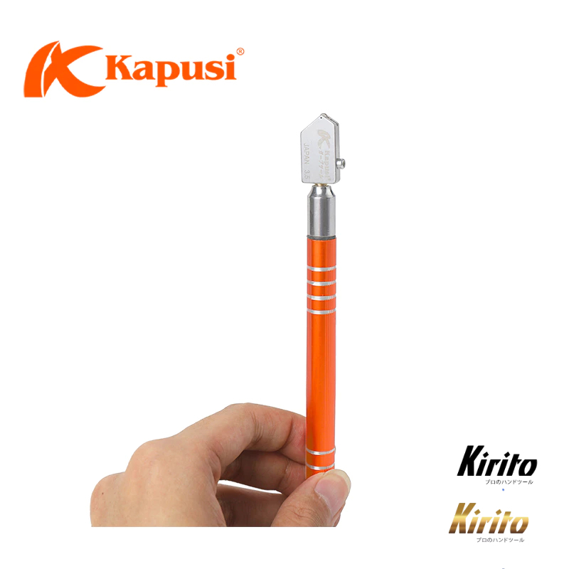 Dao cắt kính KAPUSI Nhật Bản, cán hợp kim cao cấp, dài 180mm, Cắt kính dày 2 - 19MM