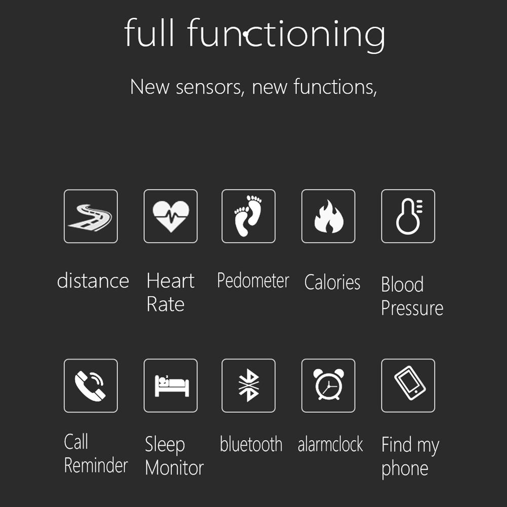 Đồng hồ thông minh Theo dõi nhịp tim thể thao chống thấm nước 116plus 1.3in