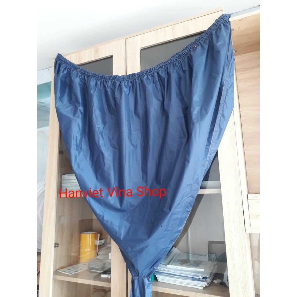 Áo trùm - Túi bạt 1m7, đuôi 2.5m, áo có đuôi - vệ sinh bảo dưỡng điều hoà - máy lạnh - Xanh đen