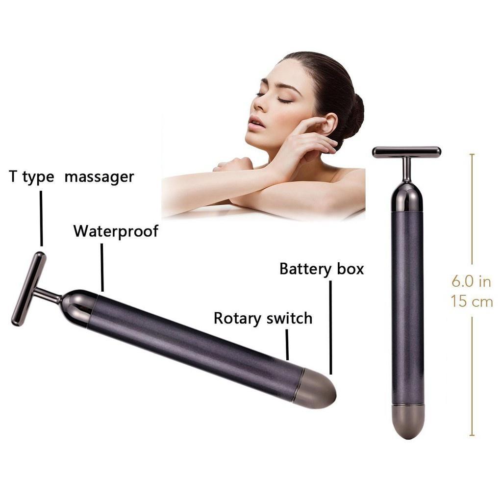 Máy Massage Mặt Hợp Kim 24k, Nâng Cơ Căng Da Mặt Chống Bọng Mắt, Giảm Thâm Quầng Đa Năng (Hàng Chính Hãng)