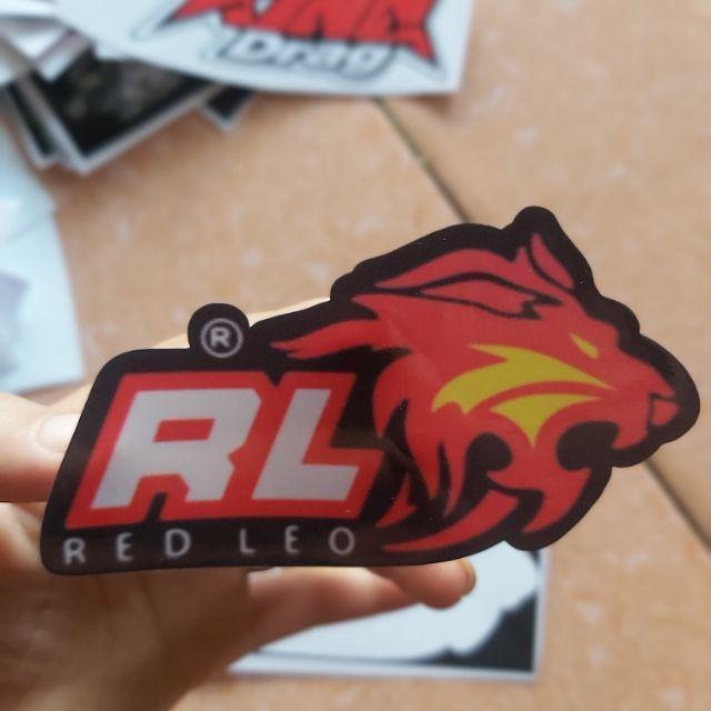 Tem Sticker Dán Xe Red Leo