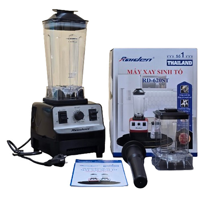 Máy xay sinh tố công suất lớn dùng gia đình Raiden 2 cối nhựa, xay rau má, đậu đỗ, xay sinh tố gia đình...-hàng chính hãng