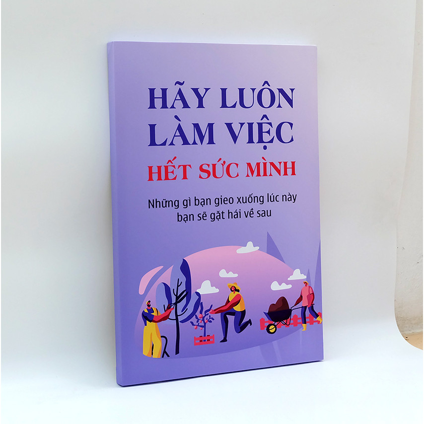 Tranh slogan canvas tạo động lực [trang trí văn phòng] OFV100 Hãy luôn làm việc hết mình Cocopic