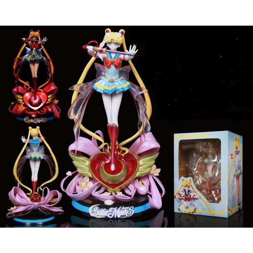 Mô hình Thủy Thủ Mặt Trăng Sailor Moon GK Led 35cm - Mô hình trang trí quà tặng