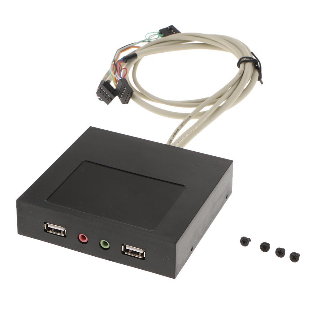 Floppy  Panel 2 Ports USB2.0 Hub Expansion Adapter 9Pin  Plug