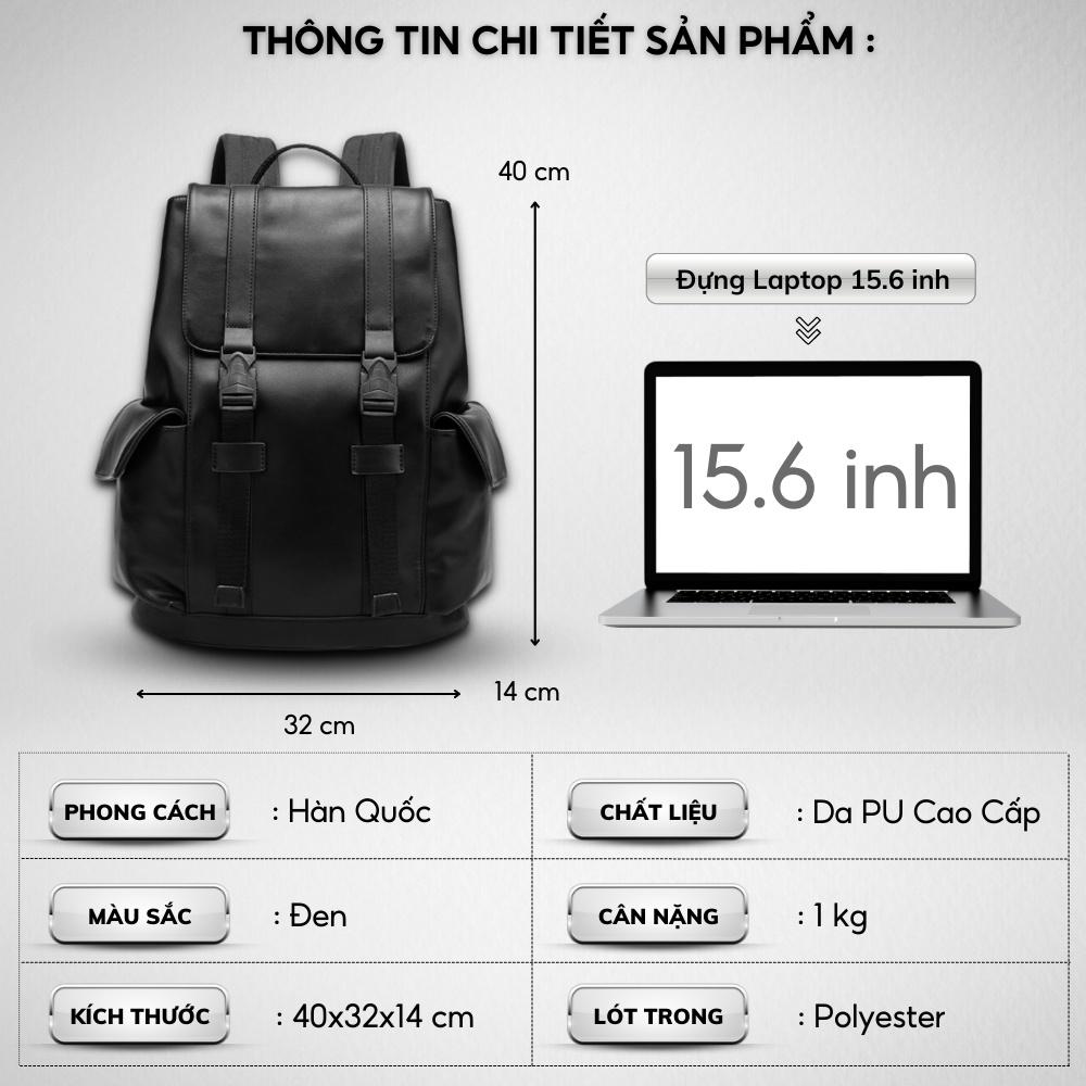 Balo Da Thời Trang Nam Nữ ,da Pu Cao Cấp,ba Lô Đựng Laptop -chống Thấm Nước, Kiểu Dáng Trẻ Trung, Cá Tính