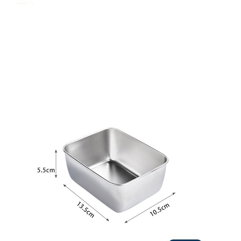 Khay Đựng Thực Phẩm Inox 304 Có Nắp Đậy Đa Năng Tiện Lợi 13.5*10.5*5.8cm