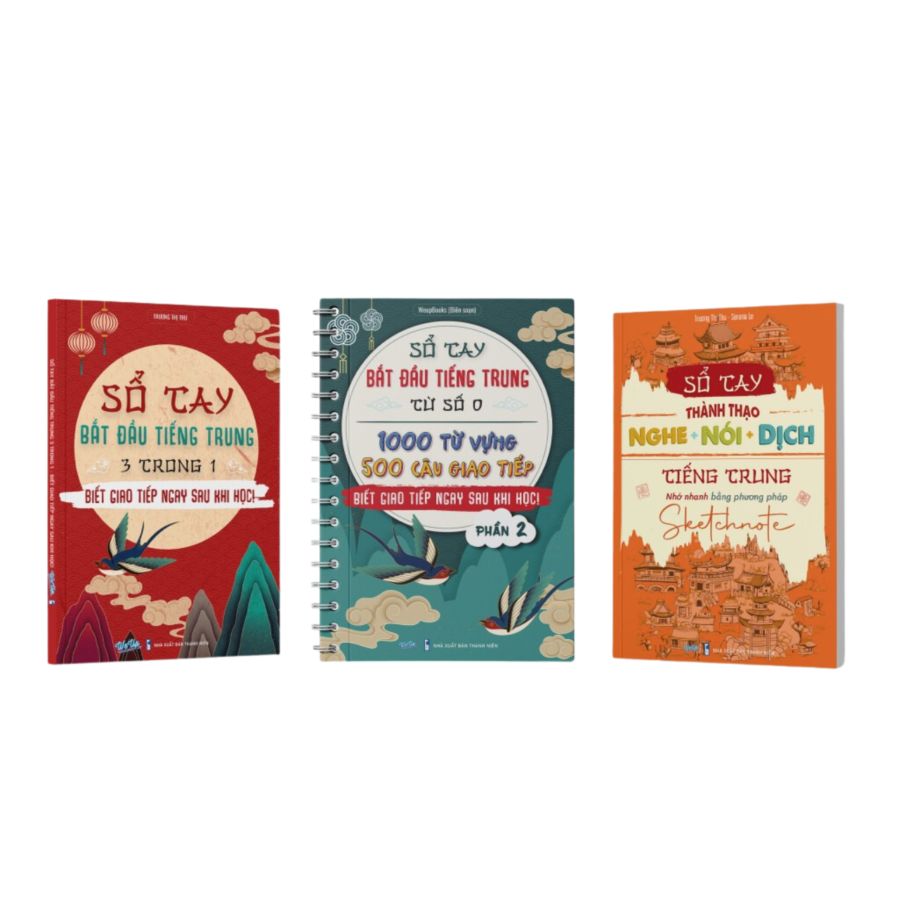Sách - COMBO THÀNH THẠO TIẾNG TRUNG: Sổ Tay Bắt Đầu Tiếng Trung Và Sổ tay Thành Thạo Nghe - Đọc - Dịch Tiếng Trung