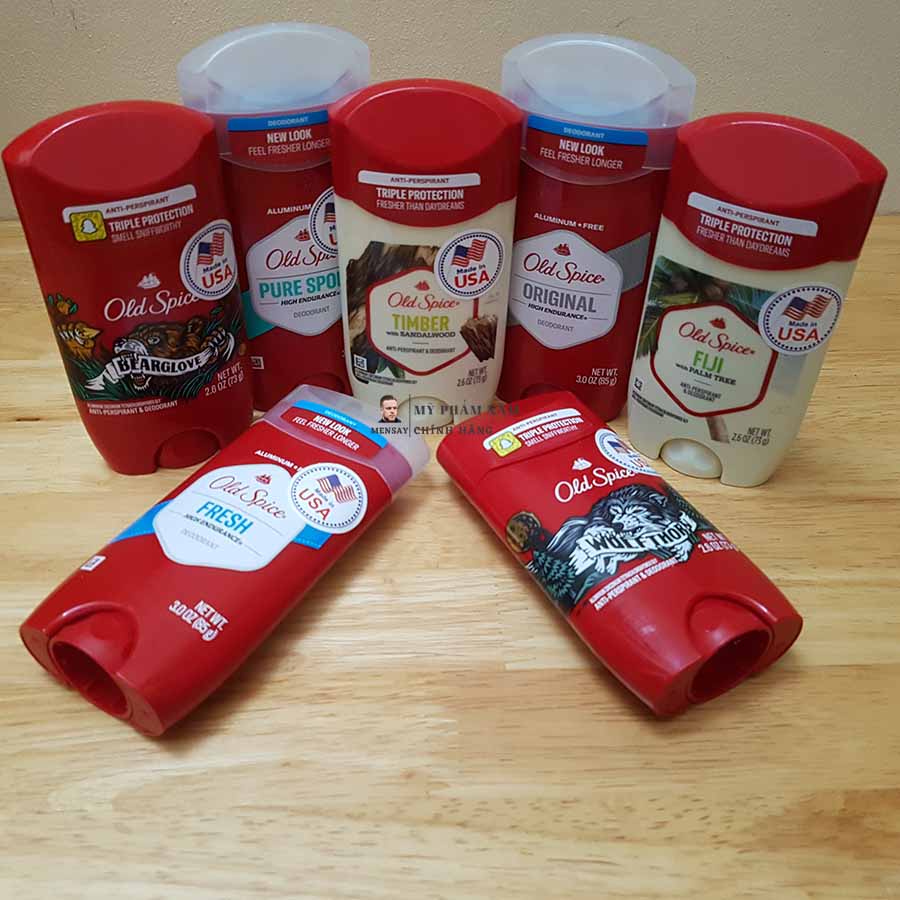 Lăn khử mùi Old Spice Mùi Hương Đặc Biệt Chuẩn Pure Sport, Fresh, Original, Timber, Bearglove, Fiji, Wolfthorn
