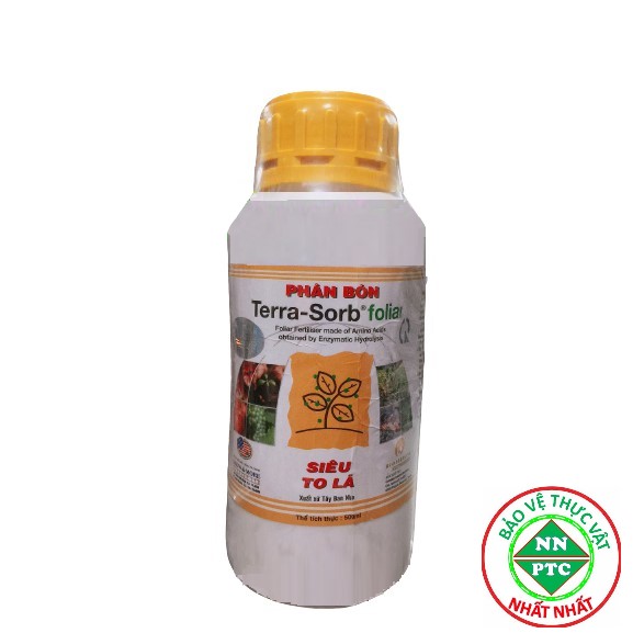 Phân bón lá hữu cơ sinh học Growmore Terra Sorb Foliar Siêu To Lá chai 500ml
