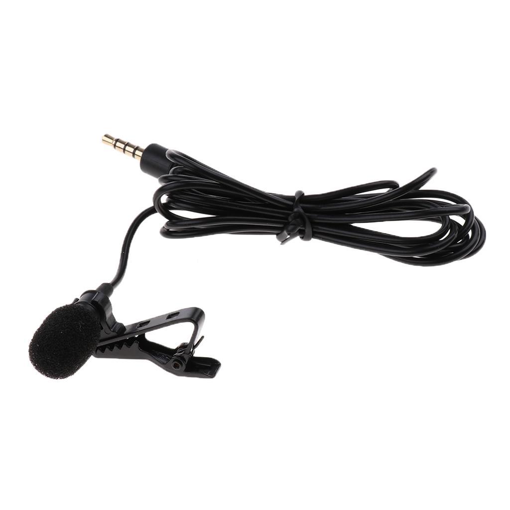2x Omnidirectional 3.5mm Lavalier Lapel Tie Clip Microphone for Smartphone