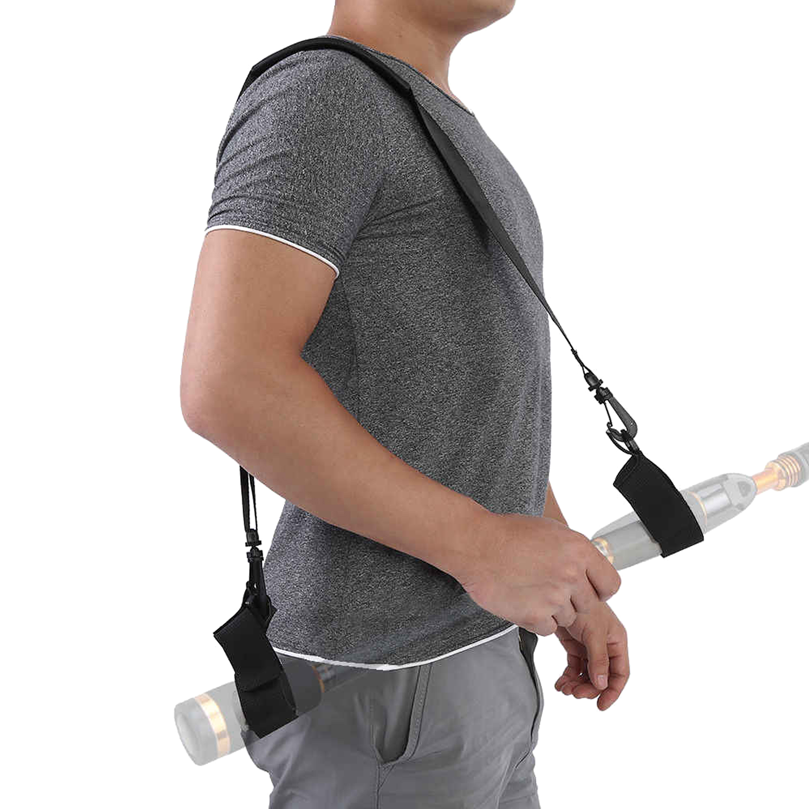 Dây đai giữ cần câu cá, có thể điều chỉnh được độ dài chất liệu polyester và nylon chống trượt