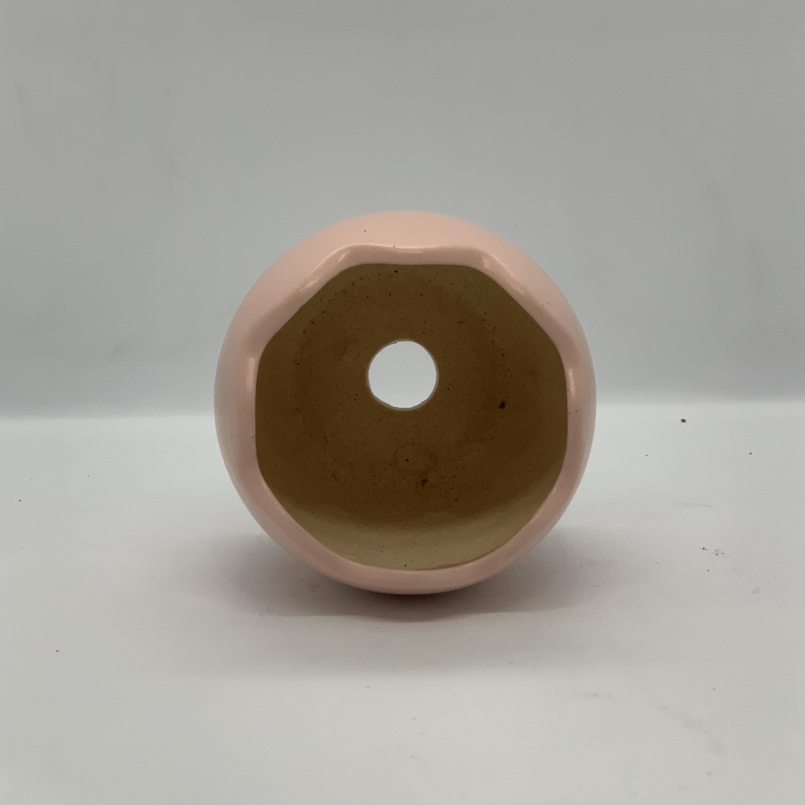 Chậu Sứ - 7x7x8 Cm - Mầu Hồng – Dáng Quả Trứng - Chậu Trồng Cây Mini, Cây Để Bàn, Tiểu Cảnh, Sen Đá & Xương Rồng