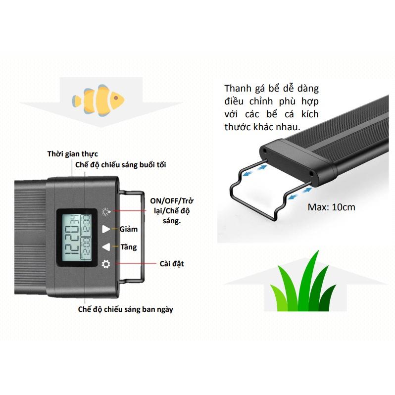 Đèn led 5 dãy ánh sáng trắng hoặc phối màu WRGB dành cho hồ thủy sinh, hồ cá cảnh, ánh sáng chuyên dụng