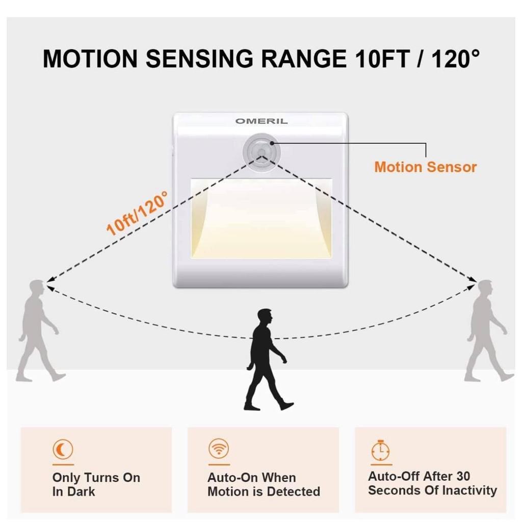 Set 2 Đèn Cảm Ứng Omeril, Lắp Trong Nhà Và Ngoài Trời, Sử Dụng Pin, Nhập Đức