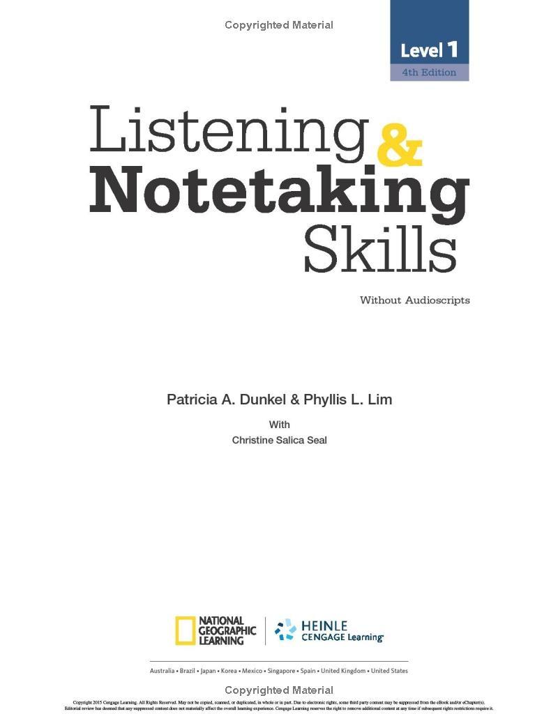 Listening &amp; Notetaking Skills1 Student Book Interm