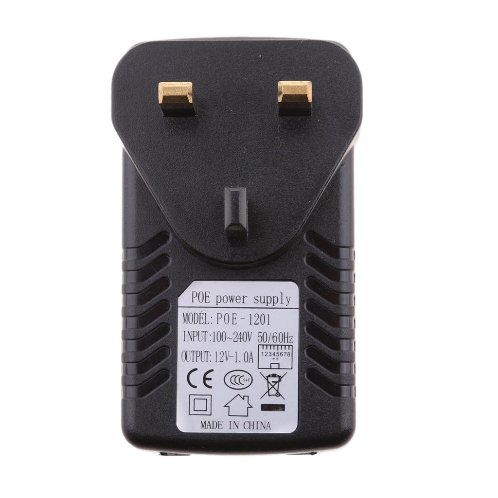 UK Plug 12V 1A Poe Power Supply For Networking Switch Router