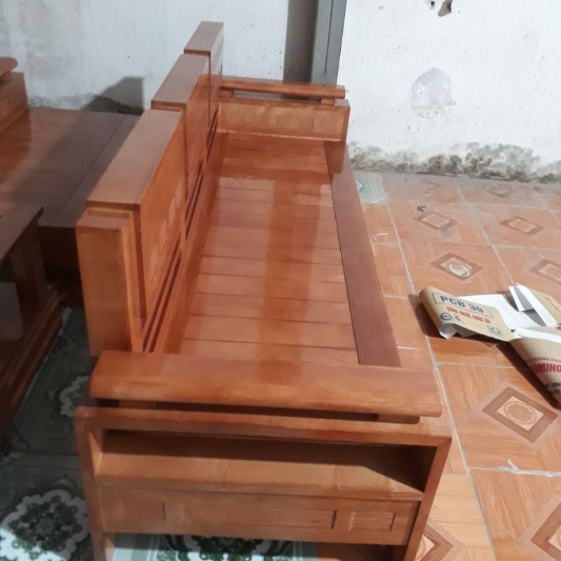 Bàn ghế phòng khách làm bằng gỗ sồi 100%