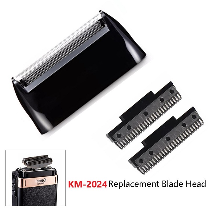 Máy cạo râu Km 2024 với 2 Lưỡi Dao Cạo Sát Không Rát Sạch Gọn
