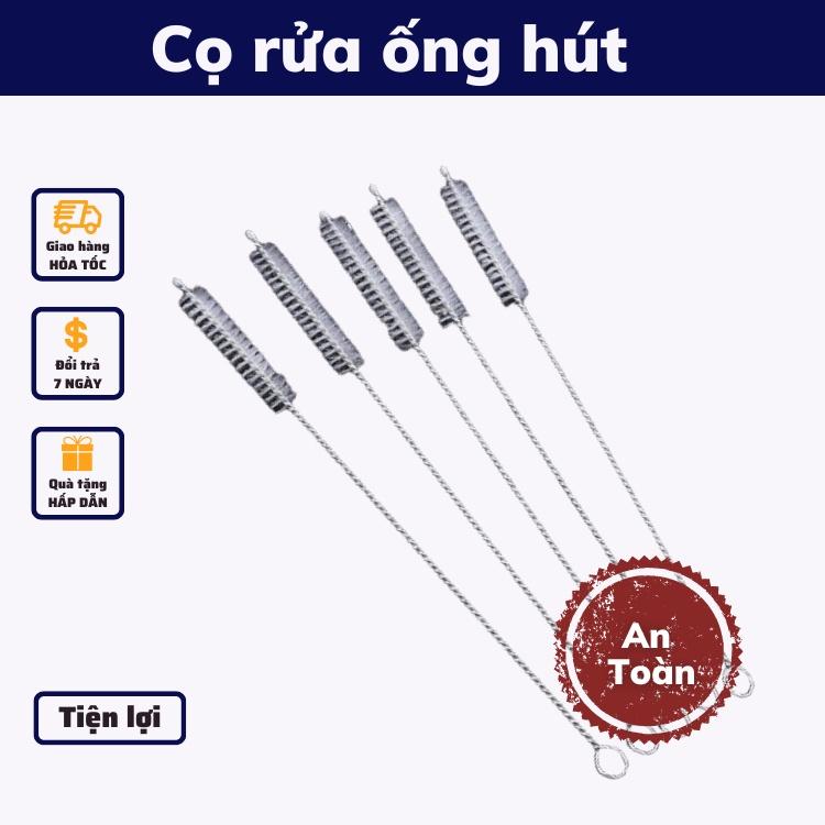 Cọ rửa ống hút inox an toàn cọ ống hút thủy tinh chống xước và các loại bình nước bình sữa loại bỏ cặn bẩn