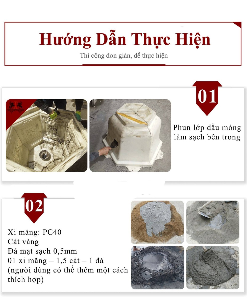 Khuôn đúc chậu cảnh bát giác 1m cao 55
