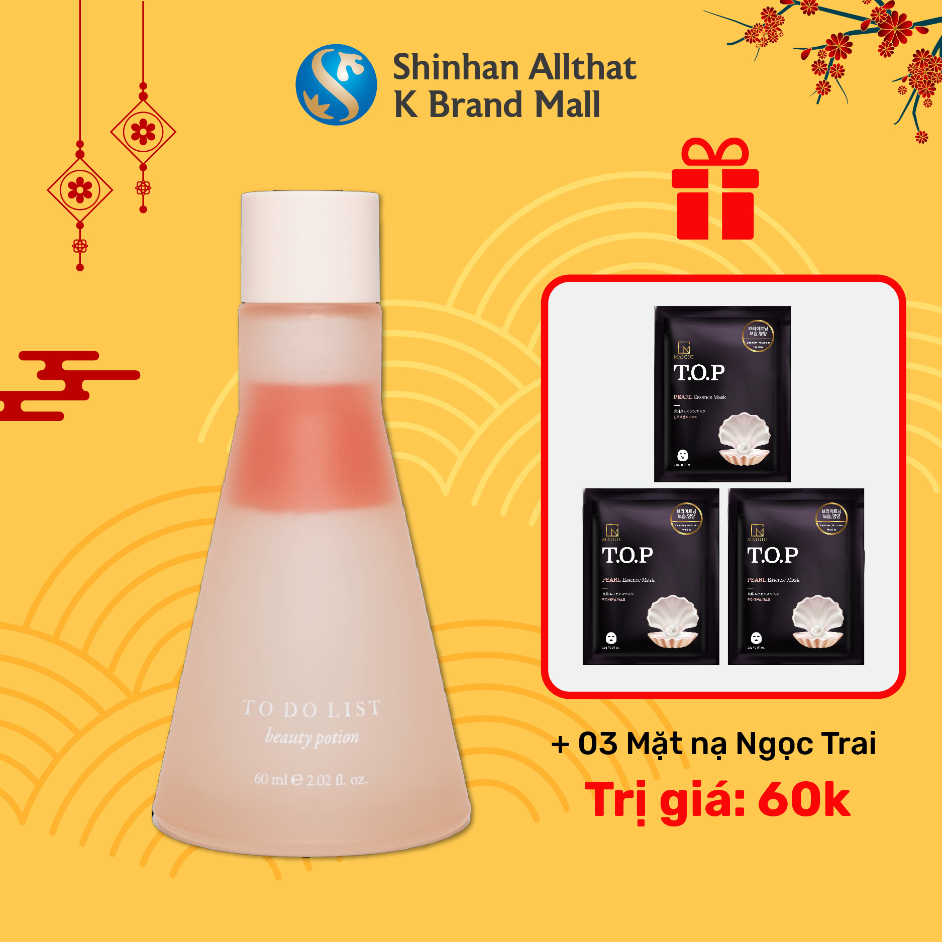 Tinh chất dưỡng da cao cấp dạng dầu To Do List Beauty Potion 60ml