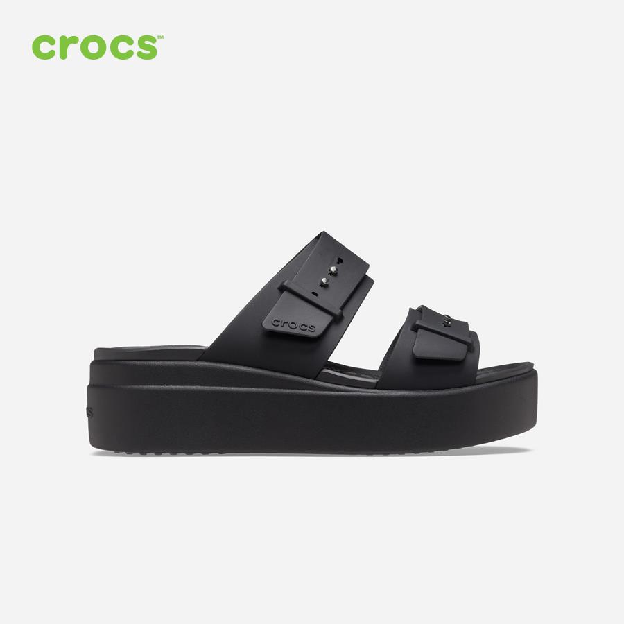 Dép quai ngang nữ Crocs Brooklyn Buckle Low - 207431-001