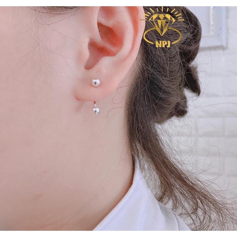 Bông tai bạc dáng cong trẻ trung, cá tính_ Bạc Ta -Bạc Npj