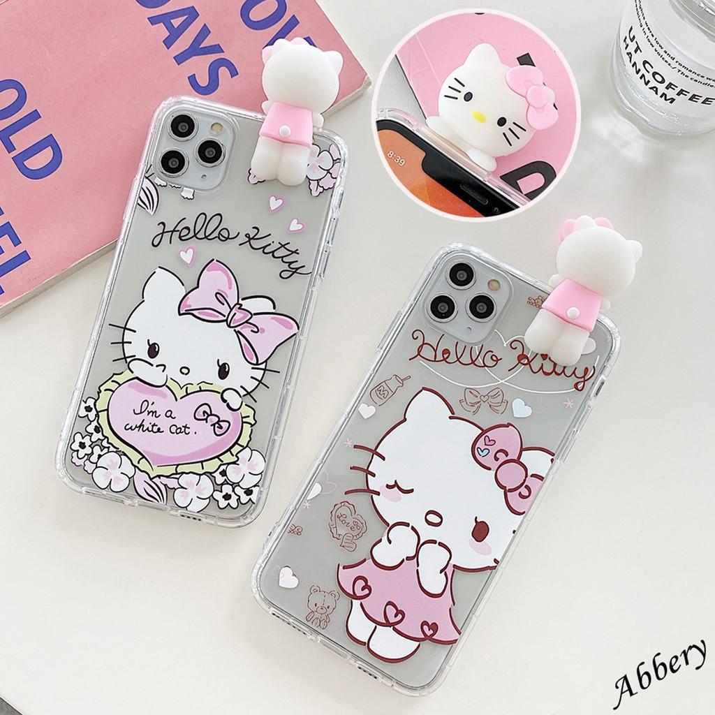 Ốp Lưng Case dành cho Iphone Dẻo Hello kitty hồng Trong Không Ngả Màu 7g/8g/7Plus/8Plus/X/Xs/Xsmax/Xr/11/11Pro/11Promax/12/12pr