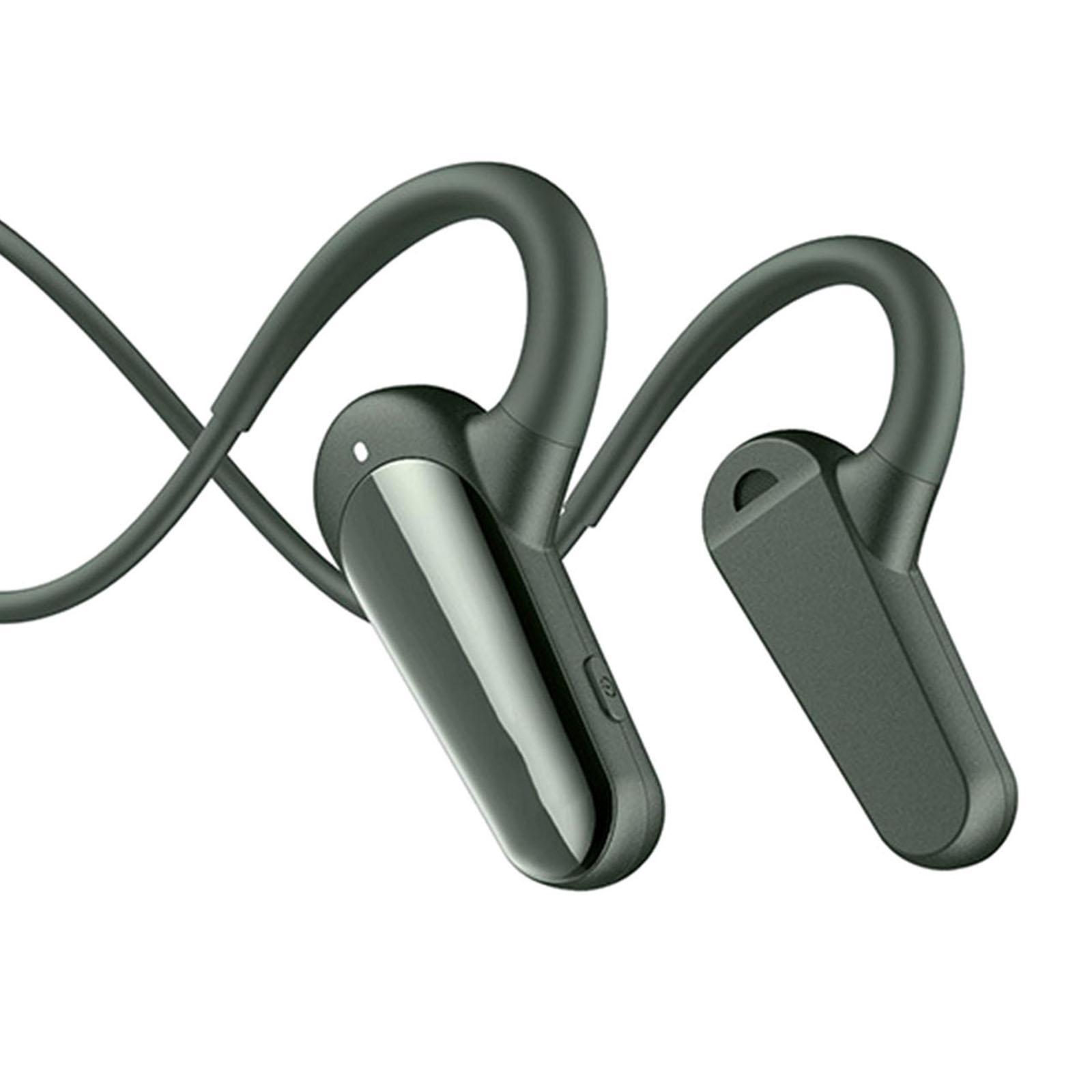 Air Conduction Headset Sweat Resistant Lightweight Open Ear Hands Free Call Stereo Bluetooth 5.0 Headphone for Running Meeting Built-in Mic